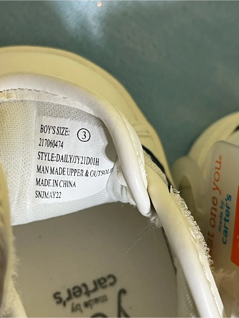 Just One You by Carter’s Baby Sneakers Size 3 (6–9 Months) NWT White & Navy